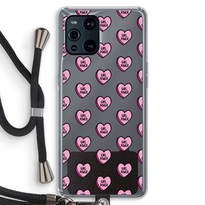 GIRL POWER: Oppo Find X3 Pro Transparant Hoesje met koord