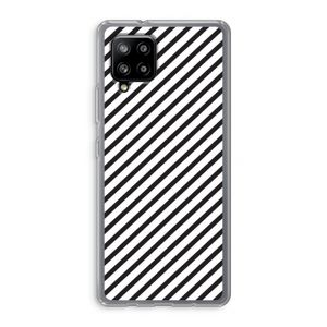 Strepen zwart-wit: Samsung Galaxy A42 5G Transparant Hoesje
