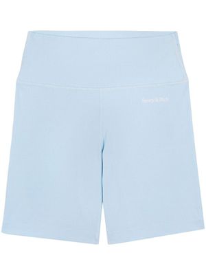 Sporty & Rich short de moto à logo imprimé - Bleu