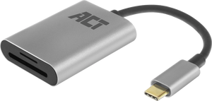 ACT AC7054 geheugenkaartlezer USB 3.2 Gen 1 (3.1 Gen 1) Type-C Zwart, Zilver