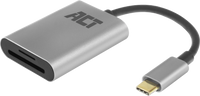 ACT AC7054 geheugenkaartlezer USB 3.2 Gen 1 (3.1 Gen 1) Type-C Zwart, Zilver - thumbnail