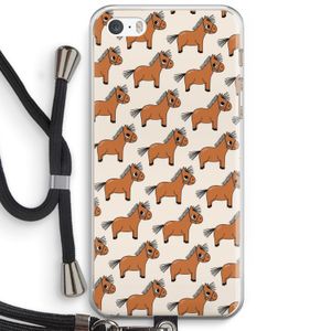 Pony: iPhone 5 / 5S / SE Transparant Hoesje met koord