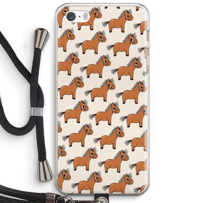 Pony: iPhone 5 / 5S / SE Transparant Hoesje met koord