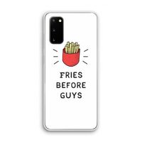 Fries before guys: Samsung Galaxy S20 Transparant Hoesje