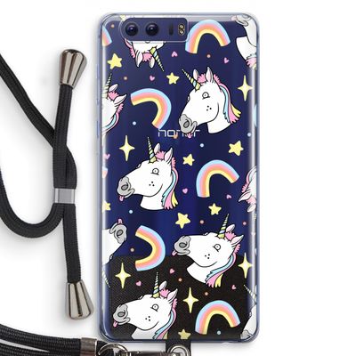 Rainbow Unicorn: Honor 9 Transparant Hoesje met koord