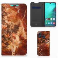 Samsung Galaxy A40 Standcase Marmer Bruin