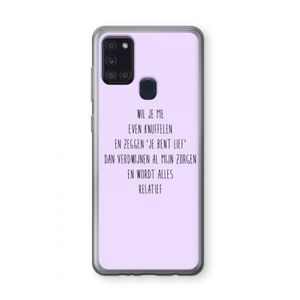 Relatief: Samsung Galaxy A21s Transparant Hoesje