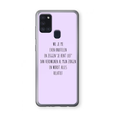 Relatief: Samsung Galaxy A21s Transparant Hoesje