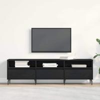 TV-kast Zwart eiken 150 x 30 x 44.5 cm Bewerkt hout