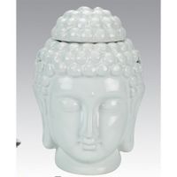 Aromabrander & Olieverdamper Boeddha Hoofd - Wit