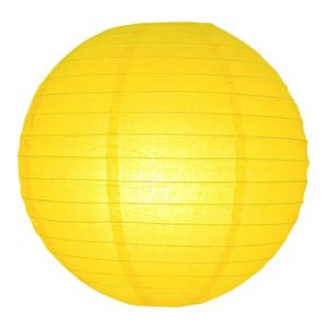 Gele lampion rond 25 cm   -