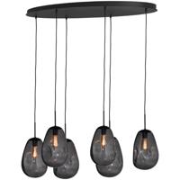 Masterlight HanglampLava Oval 6x smoke glas Ø 22,5cm - 2764-05-130-50-60560