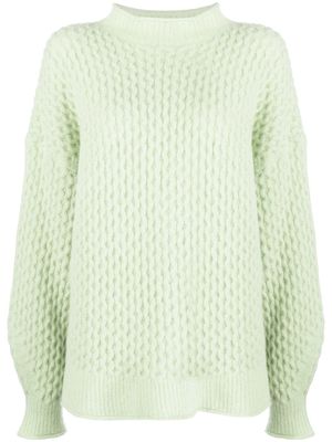 Rus pull texturé à col montant - Vert
