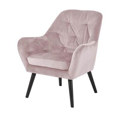 Lisomme velvet Arian fauteuil - Oud roze
