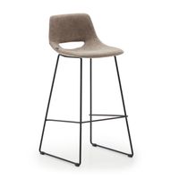 Kave Home Barkruk 'Zahara' kleur Bruin (zithoogte 75cm)