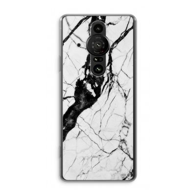 Witte marmer 2: Sony Xperia Pro-I Transparant Hoesje