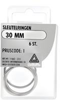Sleutelringen 30mm 6st - Deltafix