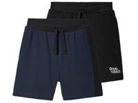 pepperts! 2 kinderen sweatshorts (158/164, Zwart/donkerblauw) - thumbnail