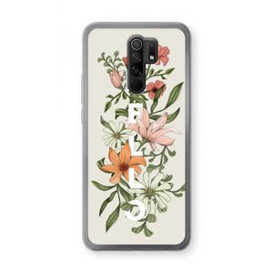 Hello bloemen: Xiaomi Redmi 9 Transparant Hoesje