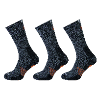 STAPP Wandelsokken Techno Bamboo 3-pack Dark Grey Orange-39/42 STAPP Wandelsokken Techno Bamboo 3-pack Dark Grey Orange-39/42