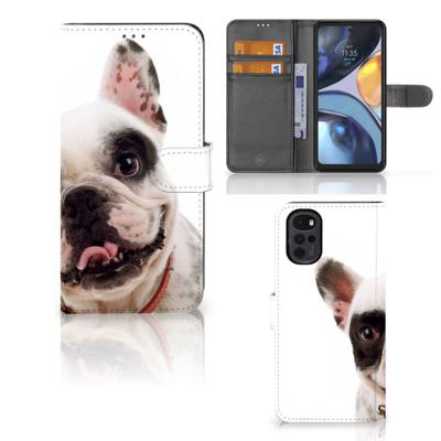 Motorola Moto G22 | Telefoonhoesje | Met pasjeshouder | Franse Bulldog
