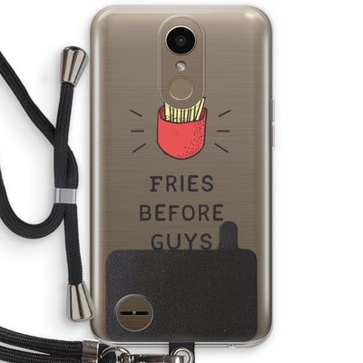 Fries before guys: LG K10 (2017) Transparant Hoesje met koord