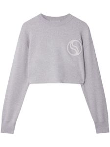 Stella McCartney sweat S-Wave à coupe crop - Gris