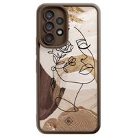 Samsung Galaxy A53 bruine case - Abstract gezicht bruin Samsung Galaxy A53 bruine case - Abstract gezicht bruin