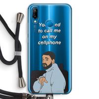 Hotline bling: Huawei P20 Lite Transparant Hoesje met koord