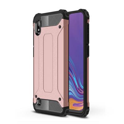 Magic Armor TPU + PC combinatie Case voor Galaxy A10 (Rose goud)
