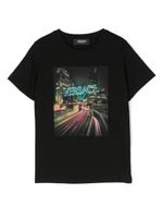 Versace Kids t-shirt Blinding Lights en coton - Noir - thumbnail