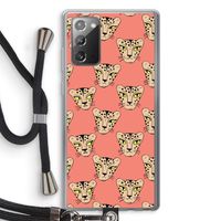 Tijger: Samsung Galaxy Note 20 / Note 20 5G Transparant Hoesje met koord