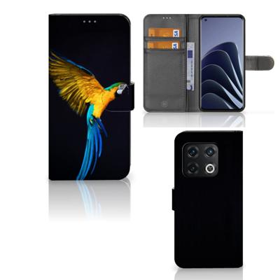 OnePlus 10 Pro | Telefoonhoesje | Met pasjeshouder | Papegaai