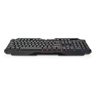 Nedis Bedraad Gaming Toetsenbord | USB Type-A | Membrane Toetsen | LED | QWERTY | US Internationaal | USB Gevoed | Lengte stroomkabel: 1.30 m |