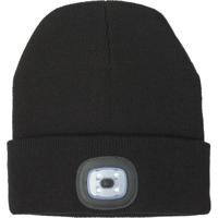 Benson Wintermuts met LED lamp - beanie - zwart - voor volwassenen