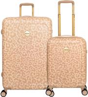 MŌSZ Lauren Dames kofferset - 55 / 76 cm-Beige Leopard