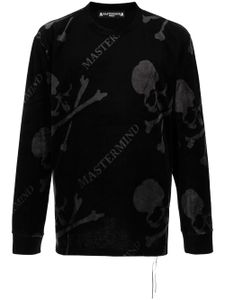 Mastermind World pull en velours à motif monogrammé - Noir