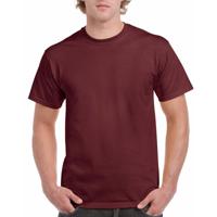 T-shirts bordeaux rood voor heren - zware 200gr kwaliteit - Basic shirts - Katoen - Korte mouwen - thumbnail