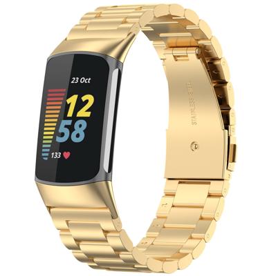Fitbit Charge 5 Kralen Stalen Schakel Band - Goud Fitbit Charge 5 Kralen Stalen Schakel Band - Goud