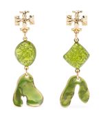 Tory Burch boucles d'oreilles pendantes Roxanne - Vert - thumbnail