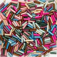 Creativ Company Kralen mix, l: 6 mm, d 1,5-2 mm, gatgrootte 1 mm, metallic kleuren, 130 gr/ 1 doos