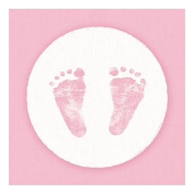 Ambiente Servetten - 40x stuks - roze - babyshower - 33 x 33 cm - papier - meisje geboren