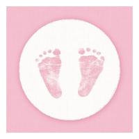 Ambiente Servetten - 40x stuks - roze - babyshower - 33 x 33 cm - papier - meisje geboren Ambiente Servetten - 40x stuks - roze - babyshower - 33 x 33 cm - papier - meisje geboren