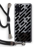 Zwarte vegen: Samsung Galaxy A31 Transparant Hoesje met koord