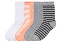 pepperts! 7 paar meisjes sokken (39-42, Wit/roze/grijs)