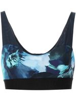 Marchesa brassière de sport à motif abstrait - Bleu - thumbnail