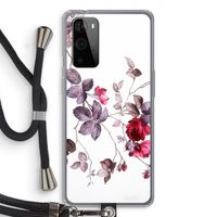 Mooie bloemen: OnePlus 9 Pro Transparant Hoesje met koord