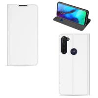 Motorola Moto G Pro Stand Case Wit met Pashouder