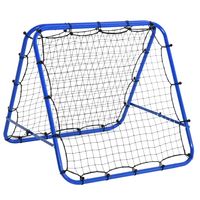 HOMCOM honkbal rebounder kickback goal rebound muurnet dubbelzijdig rebound opvouwbaar staal + PE blauw 100 x 95 x 90 cm