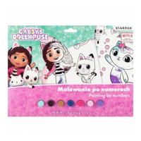 Gabby&apos;s Poppenhuis - Schilderen op Nummer - incl. 7 Kleuren Verf en Penseel